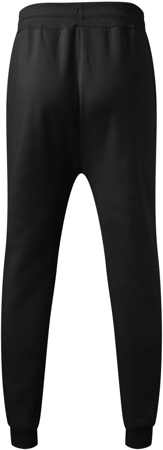 2024 Cargo Sweatpants for Men Stylish Fleece Joggers Pants Elastic Waist Baggy Drawstring Trousers Bottoms with Pockets