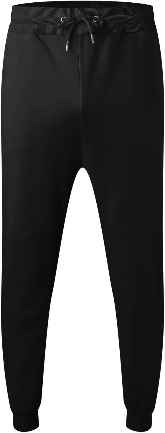 2024 Cargo Sweatpants for Men Stylish Fleece Joggers Pants Elastic Waist Baggy Drawstring Trousers Bottoms with Pockets