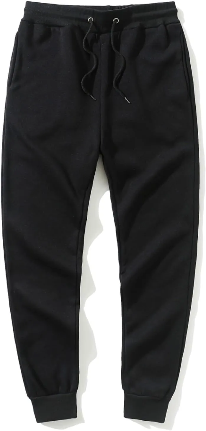 2024 Cargo Sweatpants for Men Stylish Fleece Joggers Pants Elastic Waist Baggy Drawstring Trousers Bottoms with Pockets