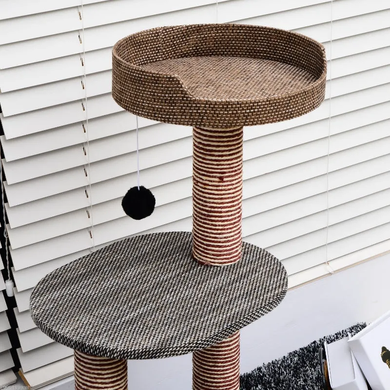 35" Cat Tree Scratching Post - Brown