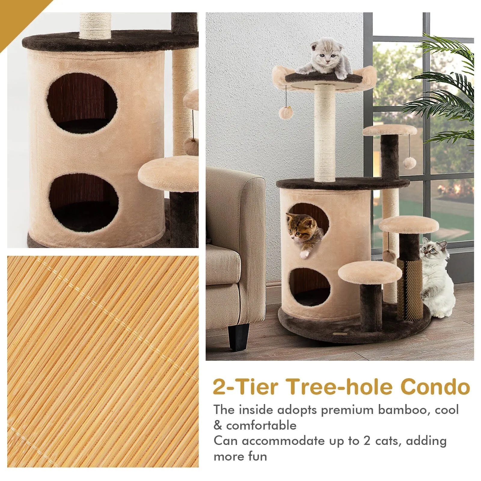 40" Cat Tree - Brown