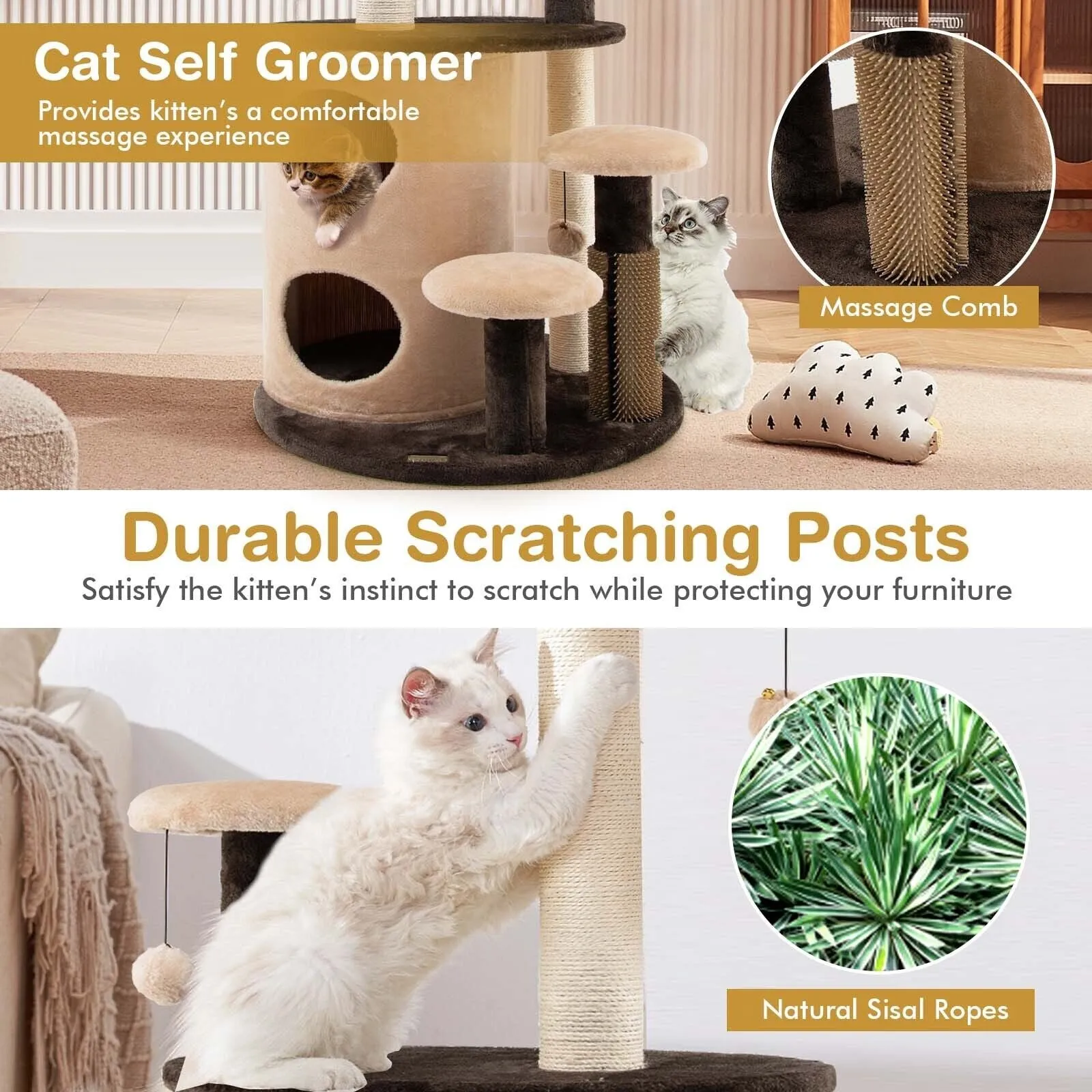 40" Cat Tree - Brown