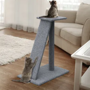 82cm Dual-Level Cat Tree with Ramp, Plush Velvet – i.Pet