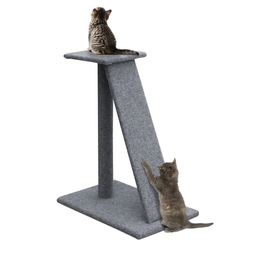 82cm Dual-Level Cat Tree with Ramp, Plush Velvet – i.Pet