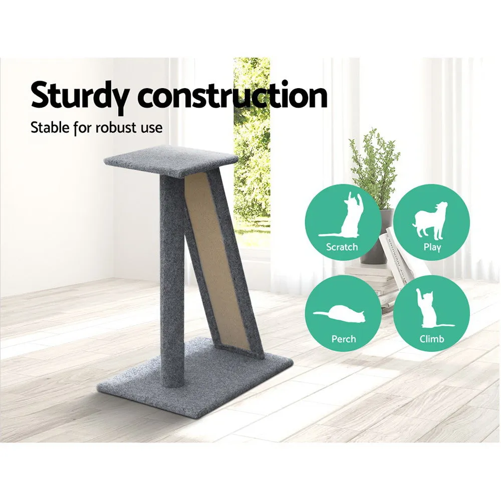 82cm Dual-Level Cat Tree with Ramp, Plush Velvet – i.Pet