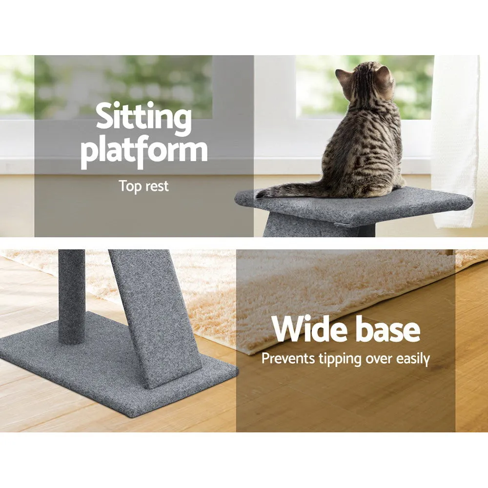 82cm Dual-Level Cat Tree with Ramp, Plush Velvet – i.Pet
