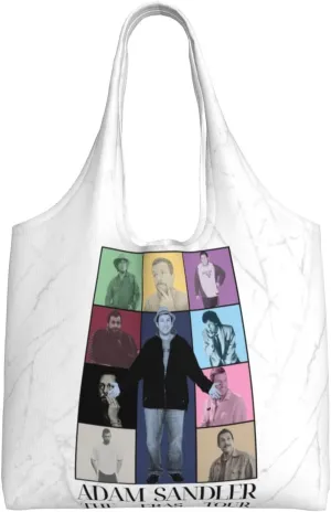 Adam Musics Sandler Shoulder Canvas Tote for Women Weekender Handbag Reusable Grocery Shopping Bag