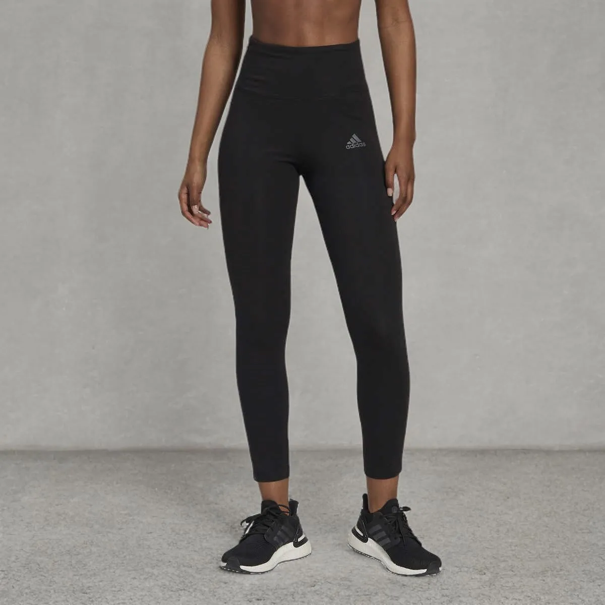 adidas Leggings for Women - Cotton Leggings - Black Leggings - High Waisted - 7/8 Length