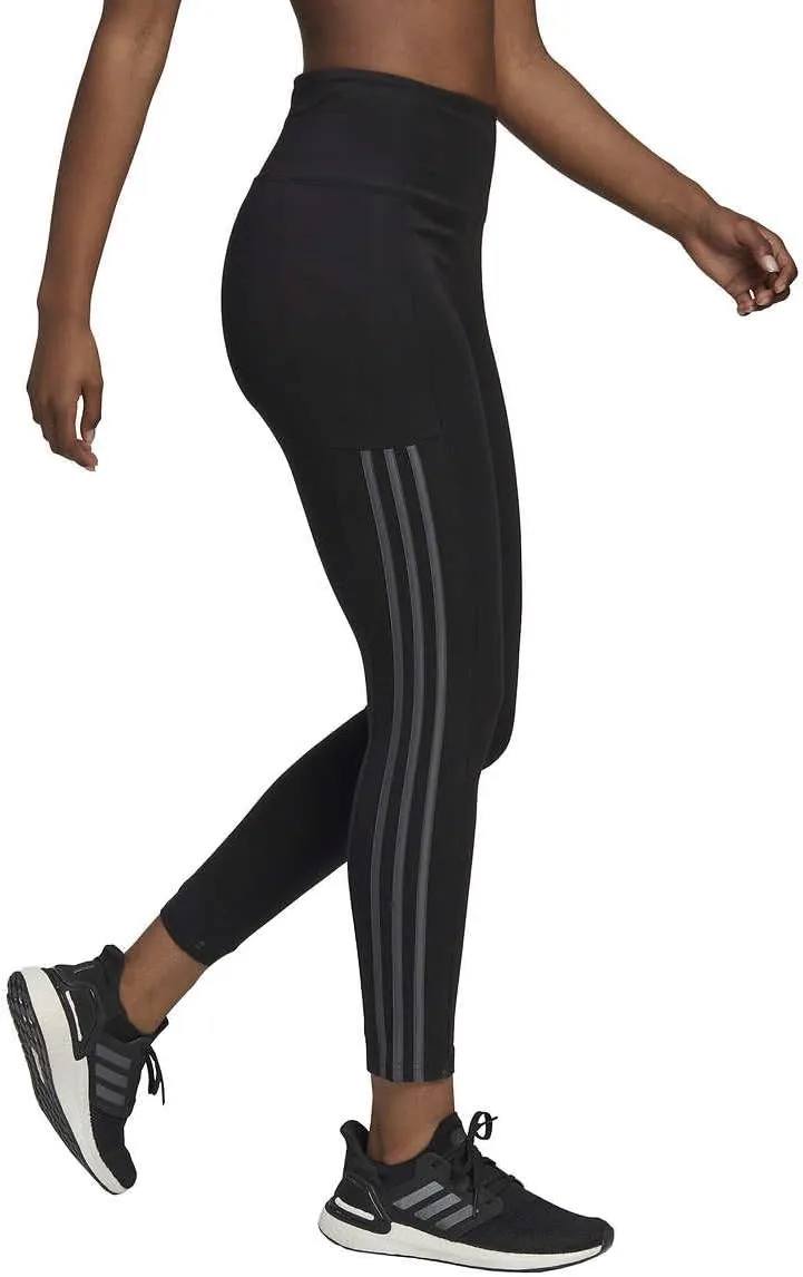 adidas Leggings for Women - Cotton Leggings - Black Leggings - High Waisted - 7/8 Length