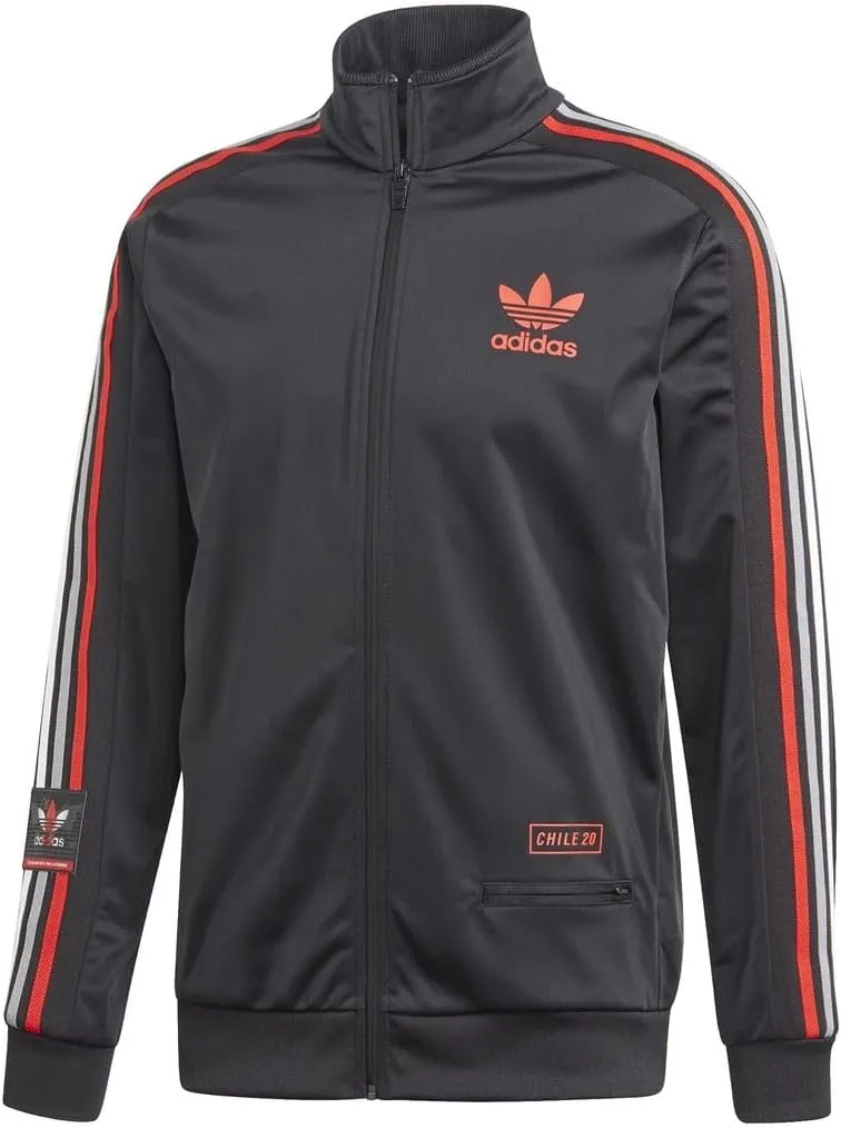 adidas Mens CHILE20 Track Jacket, Black/Red
