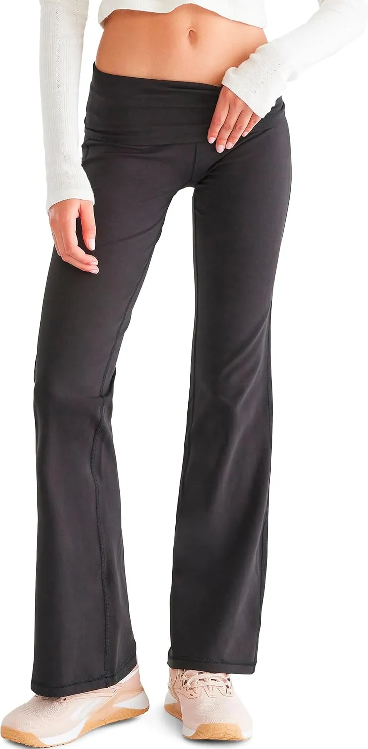 AEROPOSTALE Women's Fold Over Flare Leggings