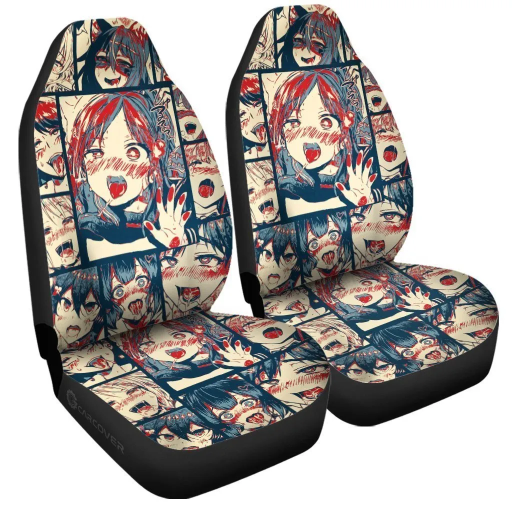 Ahegao Car Seat Covers Custom Car Interior Accessories Decorations