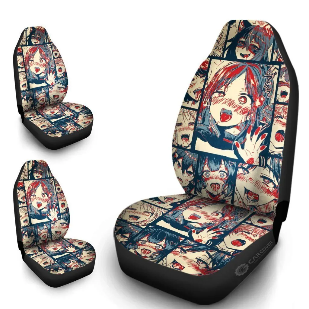 Ahegao Car Seat Covers Custom Car Interior Accessories Decorations