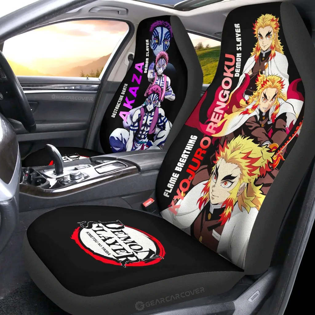Akaza And Rengoku Car Seat Covers Custom