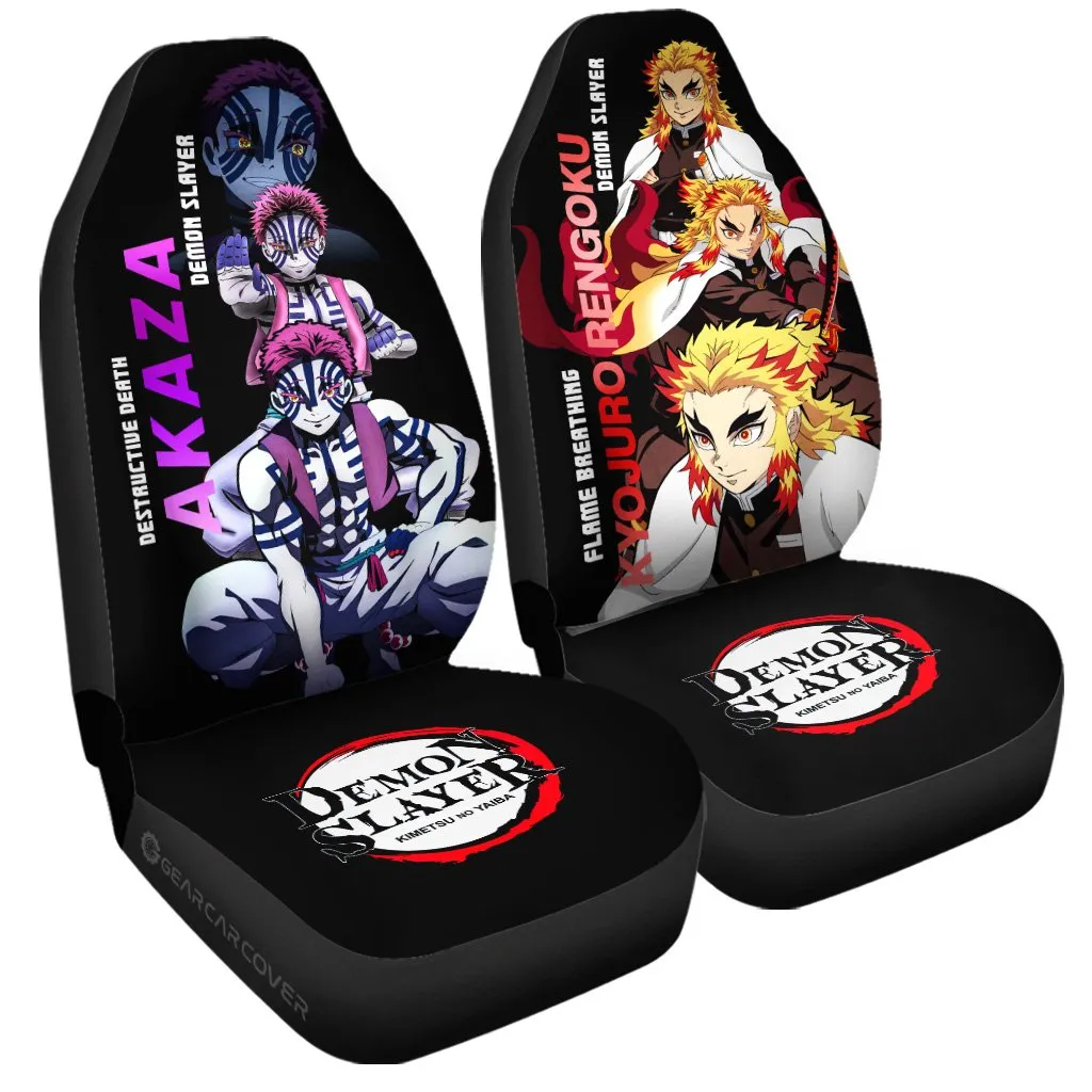 Akaza And Rengoku Car Seat Covers Custom