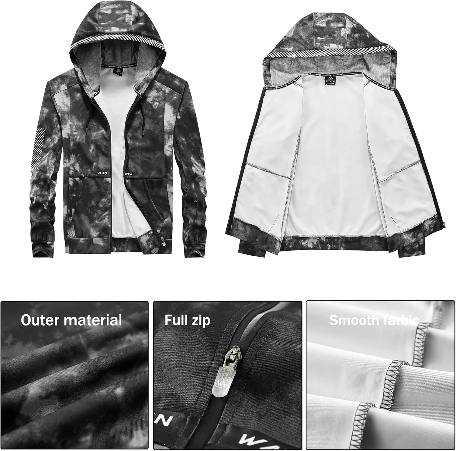 ANOTWENER Mens Tracksuit 2 Piece Hoodie Long Sleeve Full Zip Activewear Jogging Casual Sweatsuit Running Sets for Men