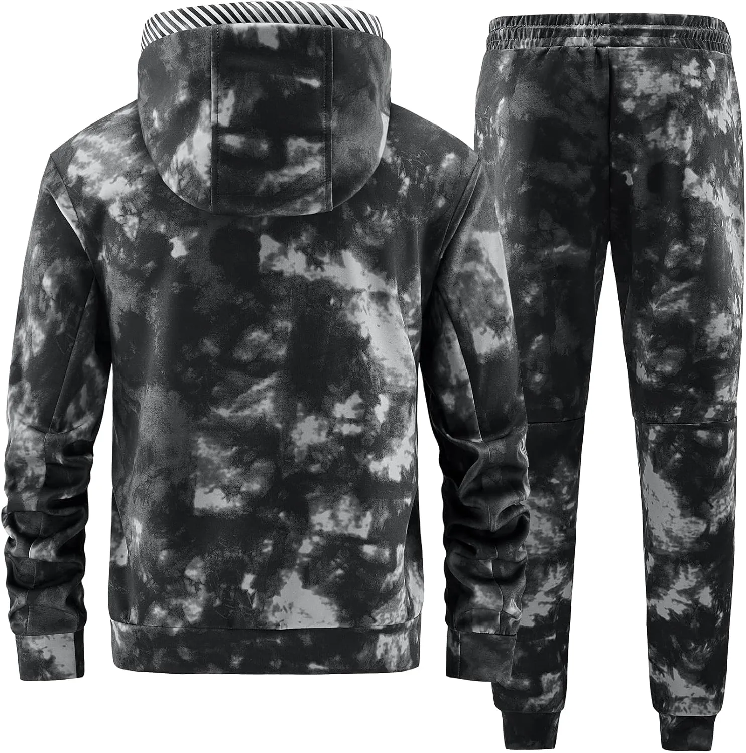 ANOTWENER Mens Tracksuit 2 Piece Hoodie Long Sleeve Full Zip Activewear Jogging Casual Sweatsuit Running Sets for Men