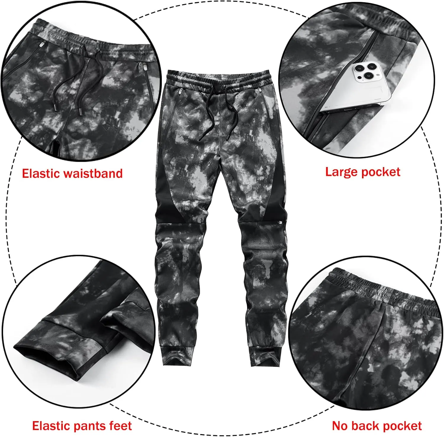 ANOTWENER Mens Tracksuit 2 Piece Hoodie Long Sleeve Full Zip Activewear Jogging Casual Sweatsuit Running Sets for Men
