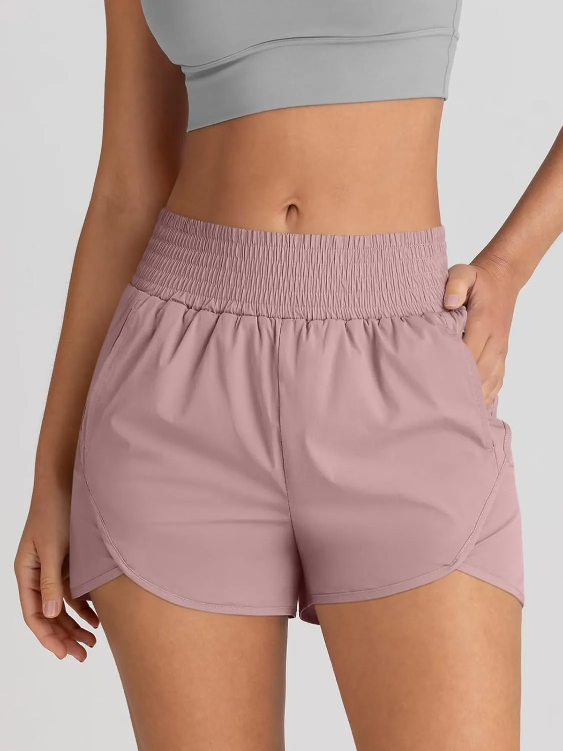 AUTOMET Womens Athletic Shorts High Waisted Running Pants Gym Workout Casual Sport Clothes with Pockets 2025