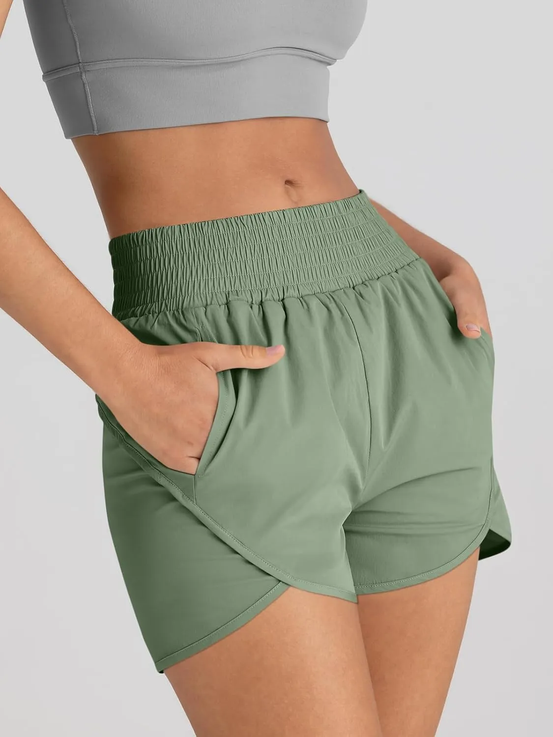 AUTOMET Womens Athletic Shorts High Waisted Running Pants Gym Workout Casual Sport Clothes with Pockets 2025