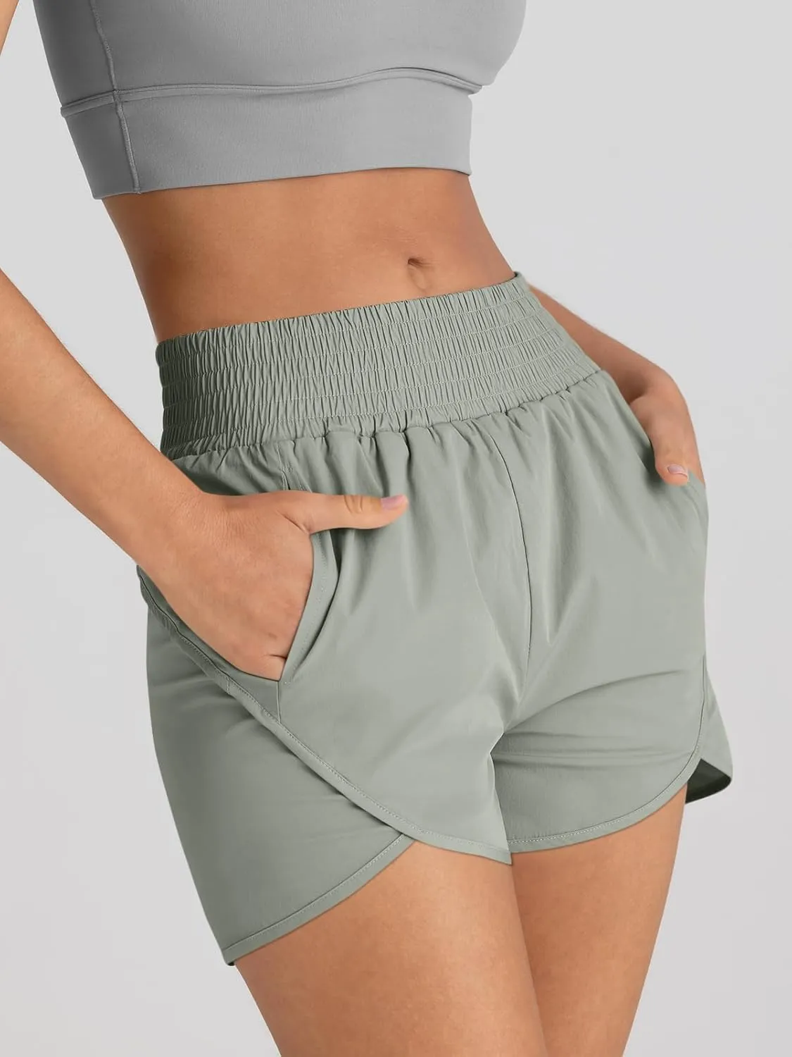 AUTOMET Womens Athletic Shorts High Waisted Running Pants Gym Workout Casual Sport Clothes with Pockets 2025