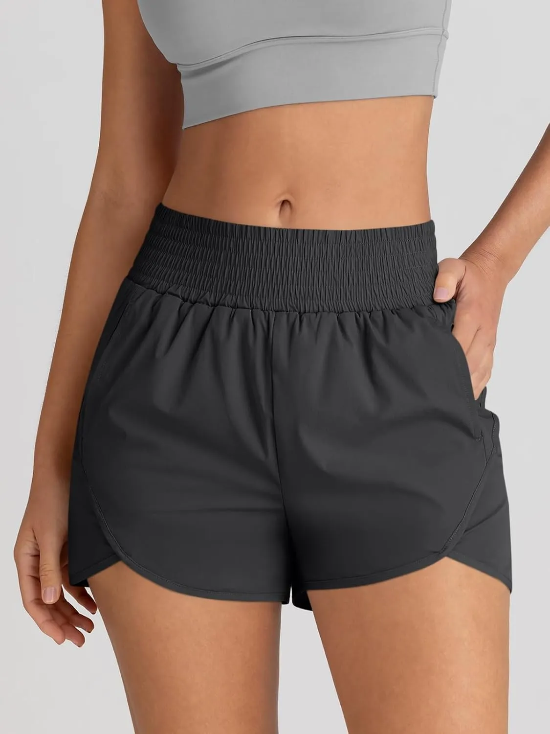AUTOMET Womens Athletic Shorts High Waisted Running Pants Gym Workout Casual Sport Clothes with Pockets 2025