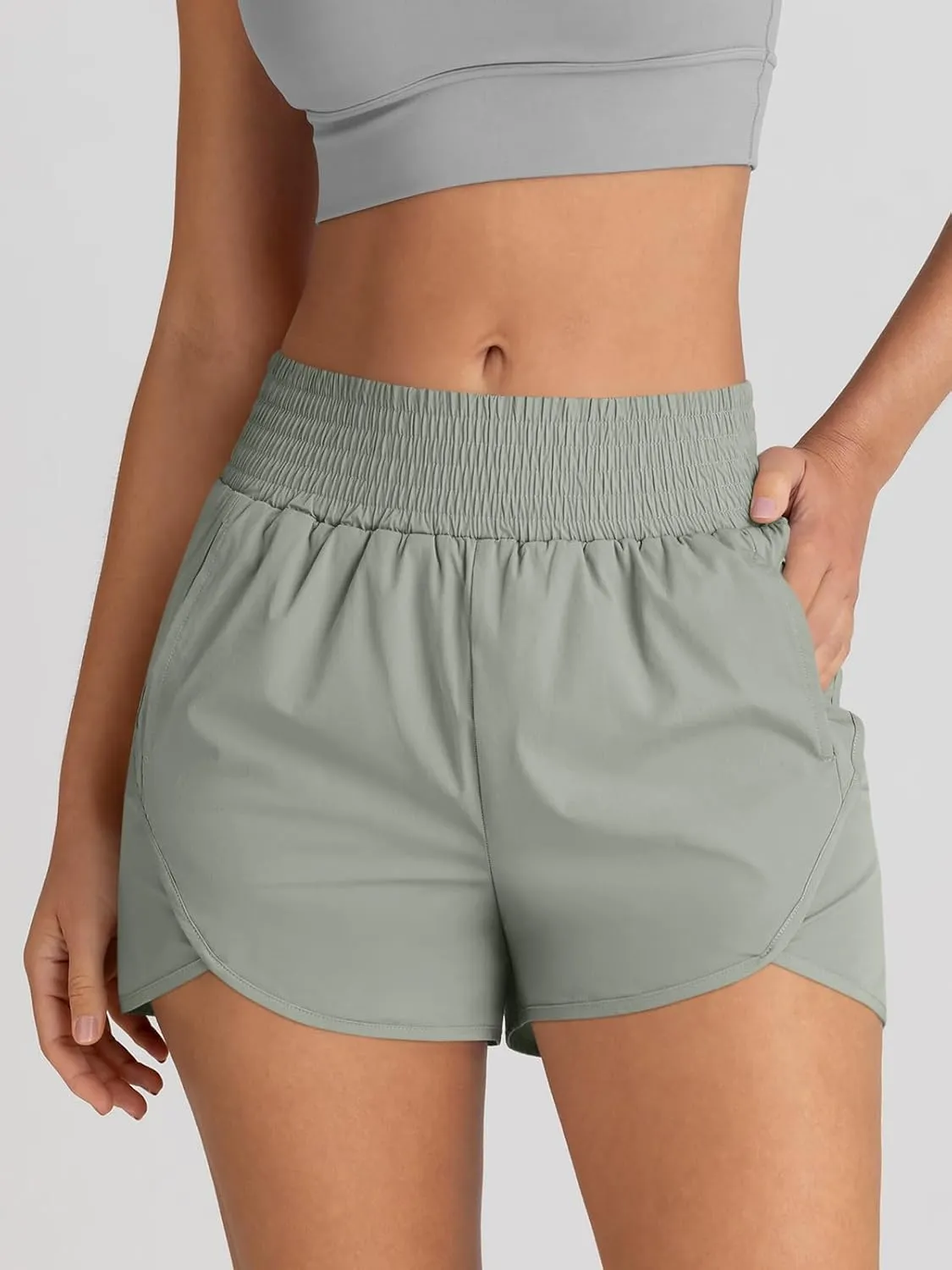 AUTOMET Womens Athletic Shorts High Waisted Running Pants Gym Workout Casual Sport Clothes with Pockets 2025