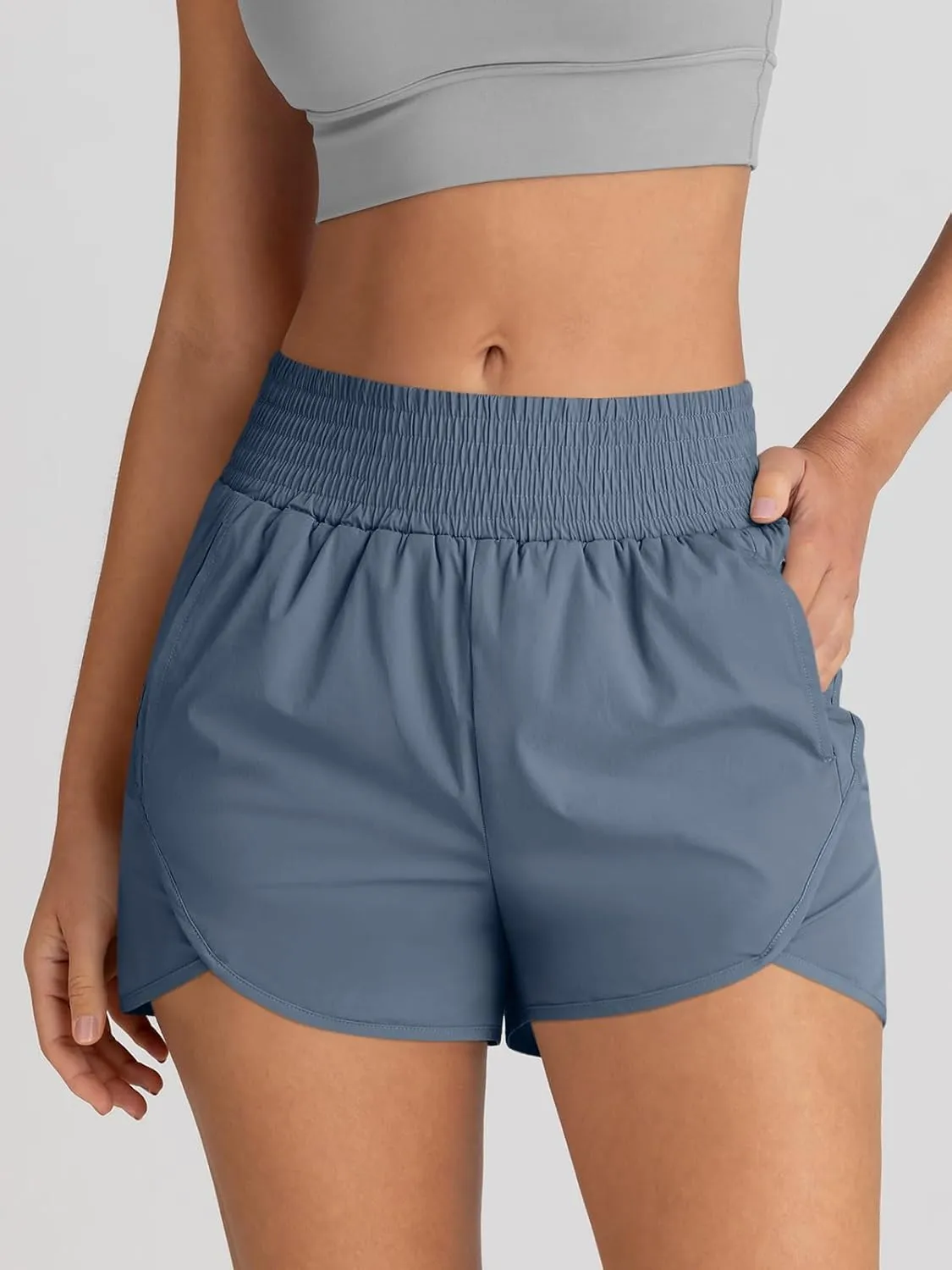 AUTOMET Womens Athletic Shorts High Waisted Running Pants Gym Workout Casual Sport Clothes with Pockets 2025