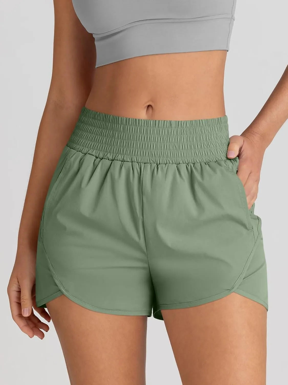 AUTOMET Womens Athletic Shorts High Waisted Running Pants Gym Workout Casual Sport Clothes with Pockets 2025