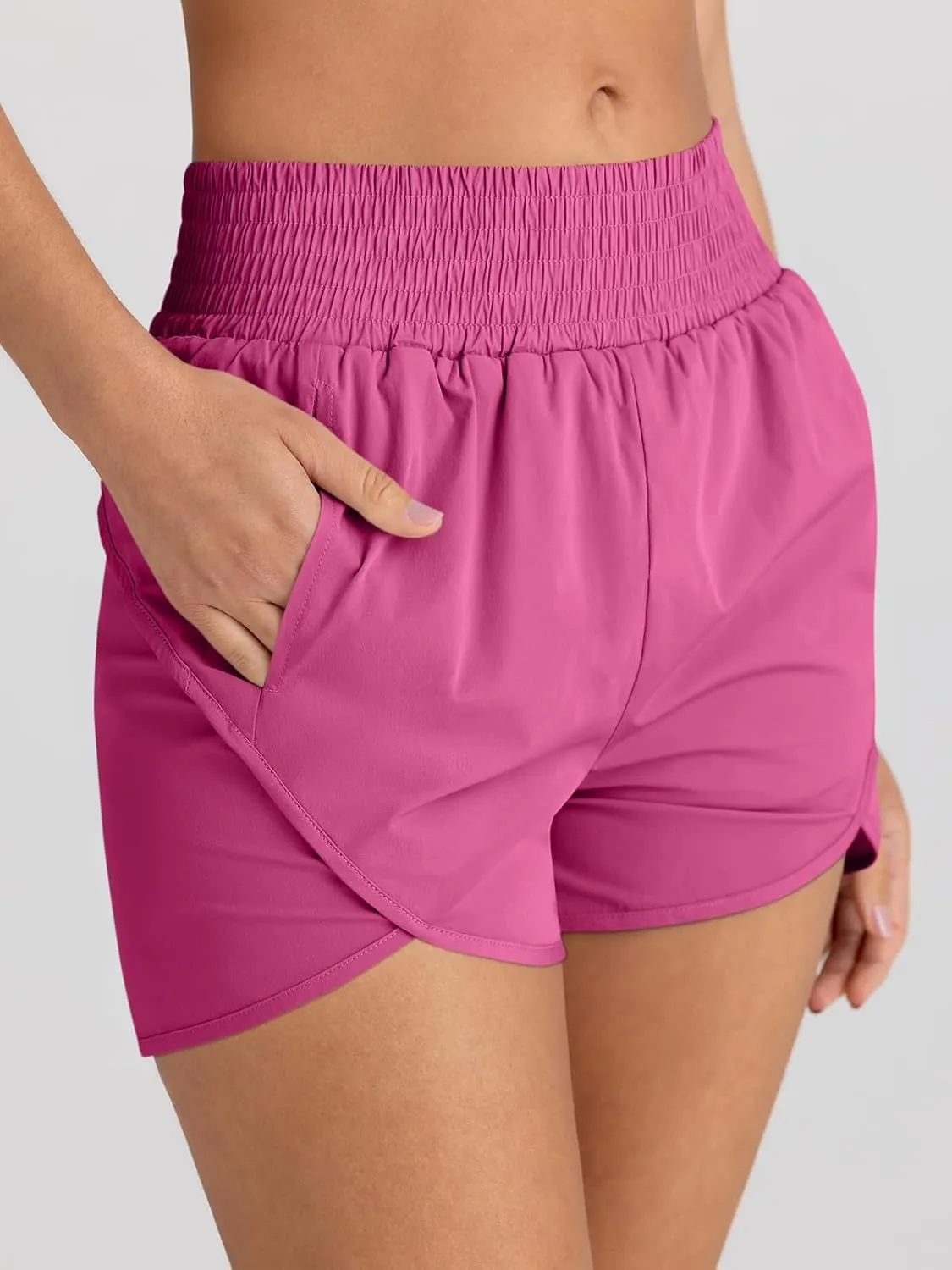AUTOMET Womens Athletic Shorts High Waisted Running Pants Gym Workout Casual Sport Clothes with Pockets 2025