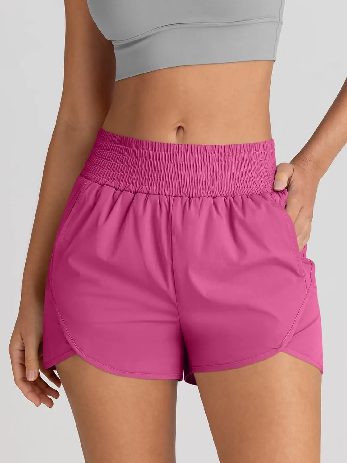 AUTOMET Womens Athletic Shorts High Waisted Running Pants Gym Workout Casual Sport Clothes with Pockets 2025