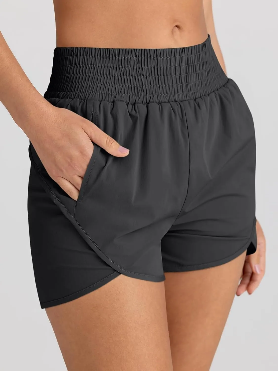 AUTOMET Womens Athletic Shorts High Waisted Running Pants Gym Workout Casual Sport Clothes with Pockets 2025