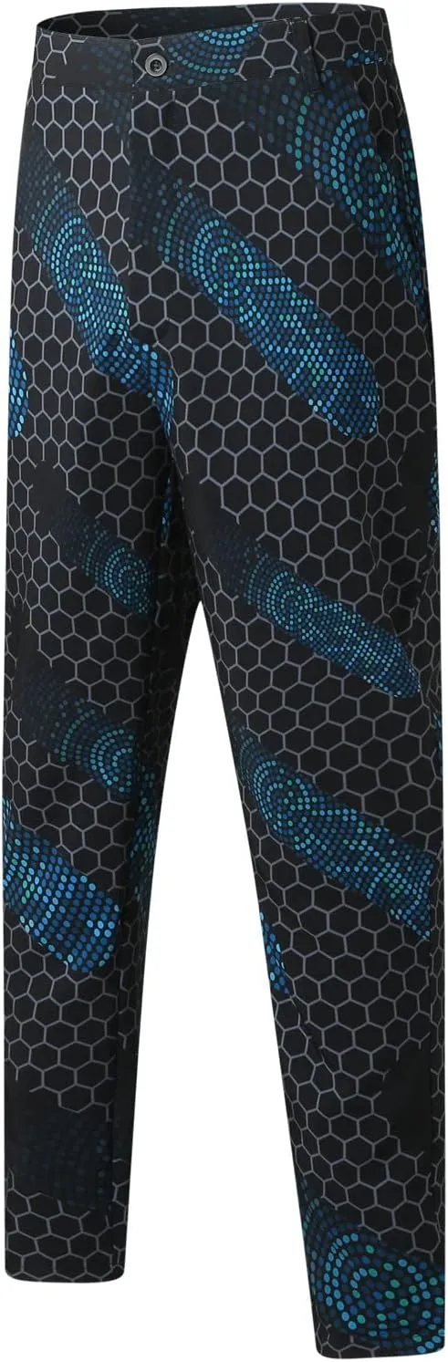 BIFUTON Mens Dress Pants, Men's Casual Printed Dress Pants Skinny Stylish Suit Pants Slim Fit Pencil Tapered Party Prom Pants