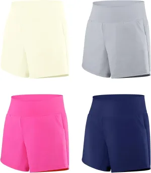 BIG ELEPHANT Girls Swim Shorts, UPF 50  Quick Dry Kids Active Beach Board Short, Youth Swimsuit Bottoms