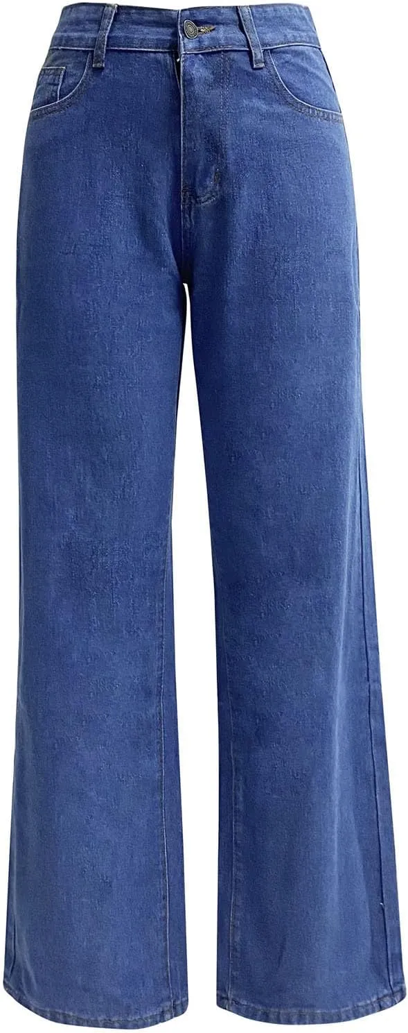 Bootcut Jeans for Women High Rise Straight Leg Denim Pants Stretchy Trendy Trousers Fashion Skinny Loose Fit Jean Pants