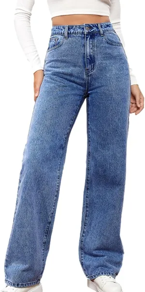 Bootcut Jeans for Women High Rise Straight Leg Denim Pants Stretchy Trendy Trousers Fashion Skinny Loose Fit Jean Pants