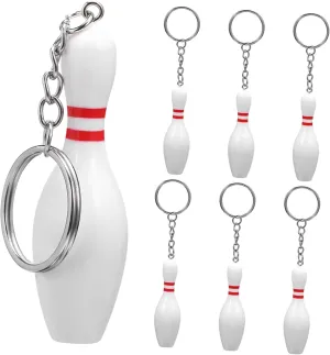 Bowling Pin Keychain Sports Theme Keyring Decorative Bag Pendant Key Hanging Pendant Bowling Ball Charm