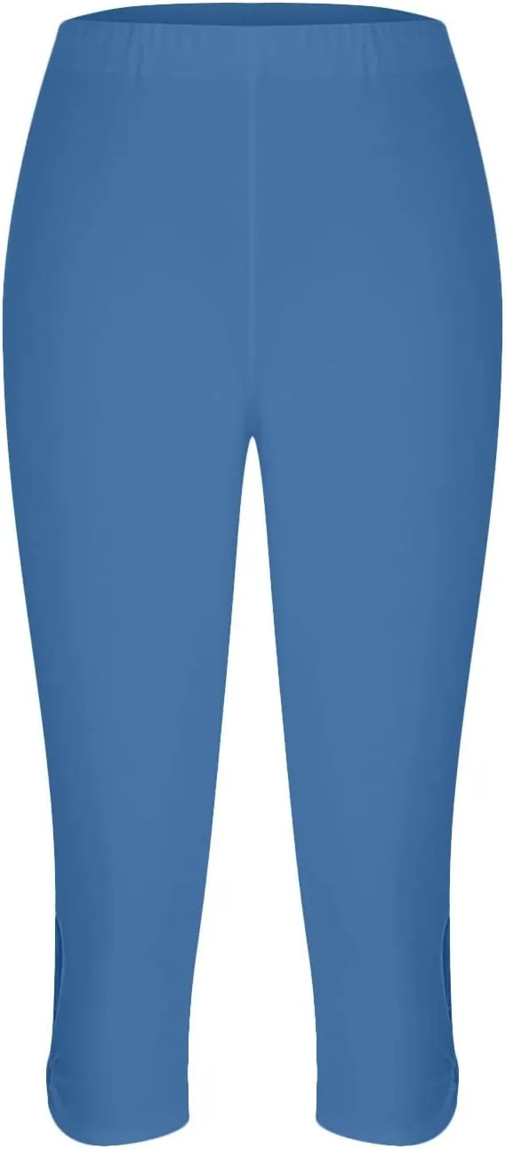 Capri Leggings for Women Trendy Casual Plus Size Yoga Pants Slim Fit Comfy Stretchy Workout Vacation Outfits