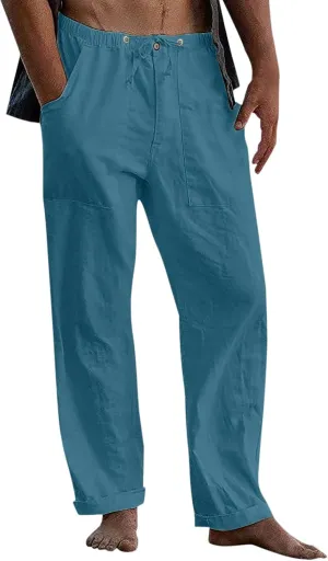 Casual Work Pants for Men Mens Casual Dress Pants Men's Slim-Fit Wrinkle- Flat-Front Chino Straight Fit Twill Pant