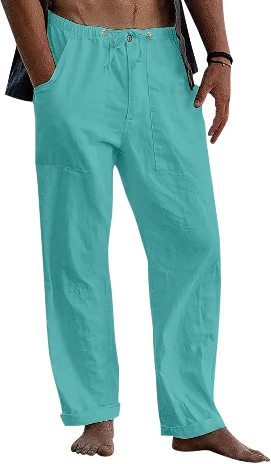 Casual Work Pants for Men Mens Casual Dress Pants Men's Slim-Fit Wrinkle- Flat-Front Chino Straight Fit Twill Pant