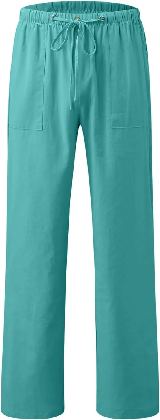 Casual Work Pants for Men Mens Casual Dress Pants Men's Slim-Fit Wrinkle- Flat-Front Chino Straight Fit Twill Pant