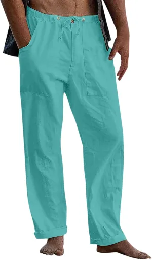 Casual Work Pants for Men Mens Casual Dress Pants Men's Slim-Fit Wrinkle- Flat-Front Chino Straight Fit Twill Pant