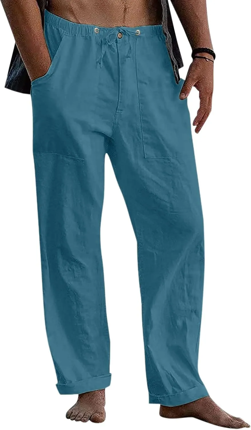 Casual Work Pants for Men Mens Casual Dress Pants Men's Slim-Fit Wrinkle- Flat-Front Chino Straight Fit Twill Pant