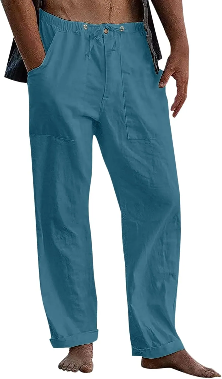 Casual Work Pants for Men Mens Casual Dress Pants Men's Slim-Fit Wrinkle- Flat-Front Chino Straight Fit Twill Pant