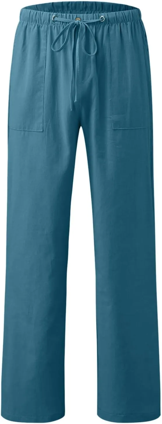 Casual Work Pants for Men Mens Casual Dress Pants Men's Slim-Fit Wrinkle- Flat-Front Chino Straight Fit Twill Pant
