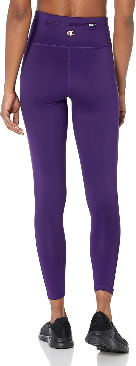 Champion Womens Absolute 7/8 Track Tights, Womens Track Tights, Womens Compression Leggings, C Patch, 25" Inseam