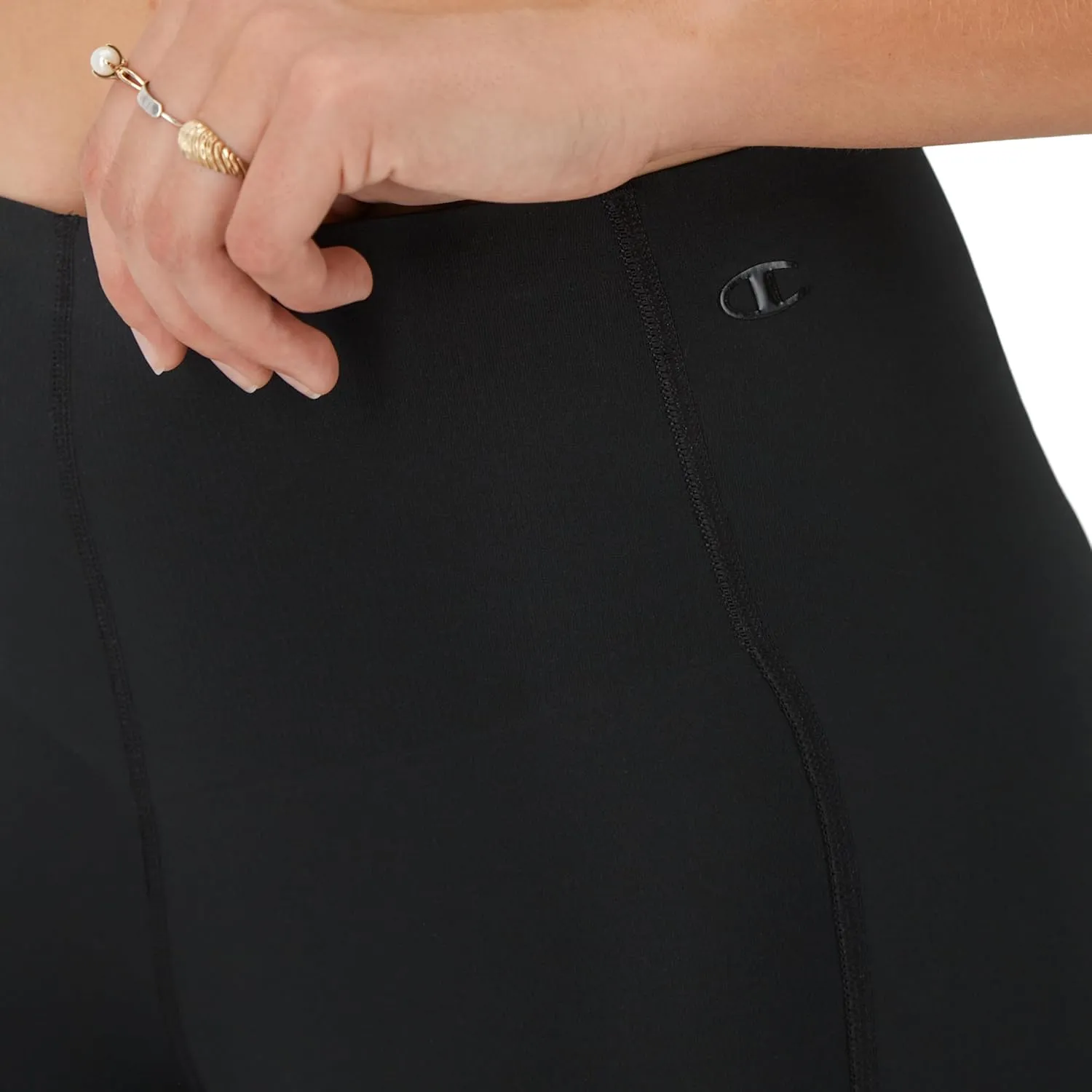 Champion Women's Leggings & Bike Shorts, Absolute Lift Leggings, Butt Lifting, Black, 8" & 25"