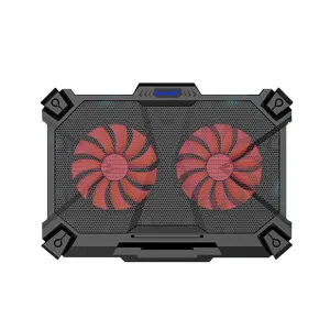 Cosmic Byte Comet Laptop Cooling Pad, Dual 140 mm Fans, LED Lights, FAN speed adjustment, USB ports, Support Upto 17 Laptops