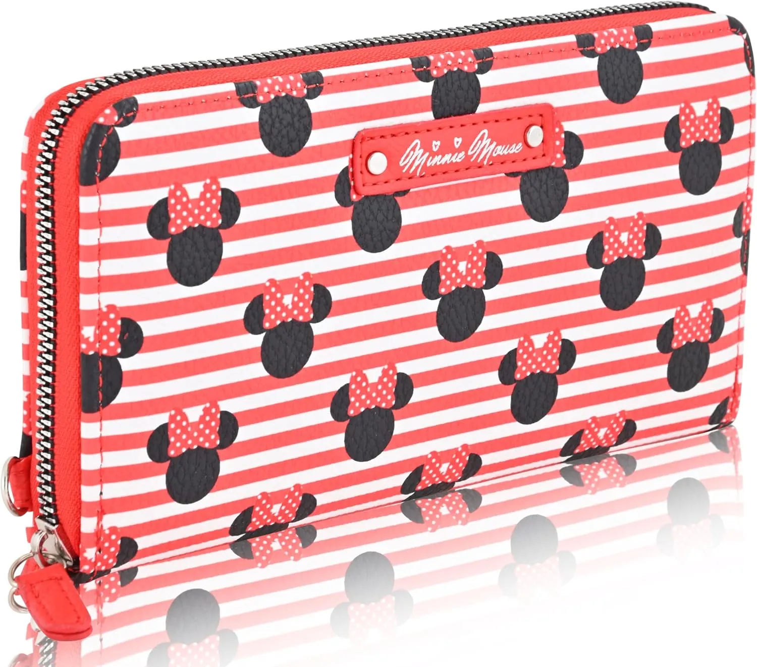 Disney Minnie Mouse Wallet Women - PU Leather Wristlet Wallets for Women - Mickey Mouse Minnie Mouse Wristlet Wallet
