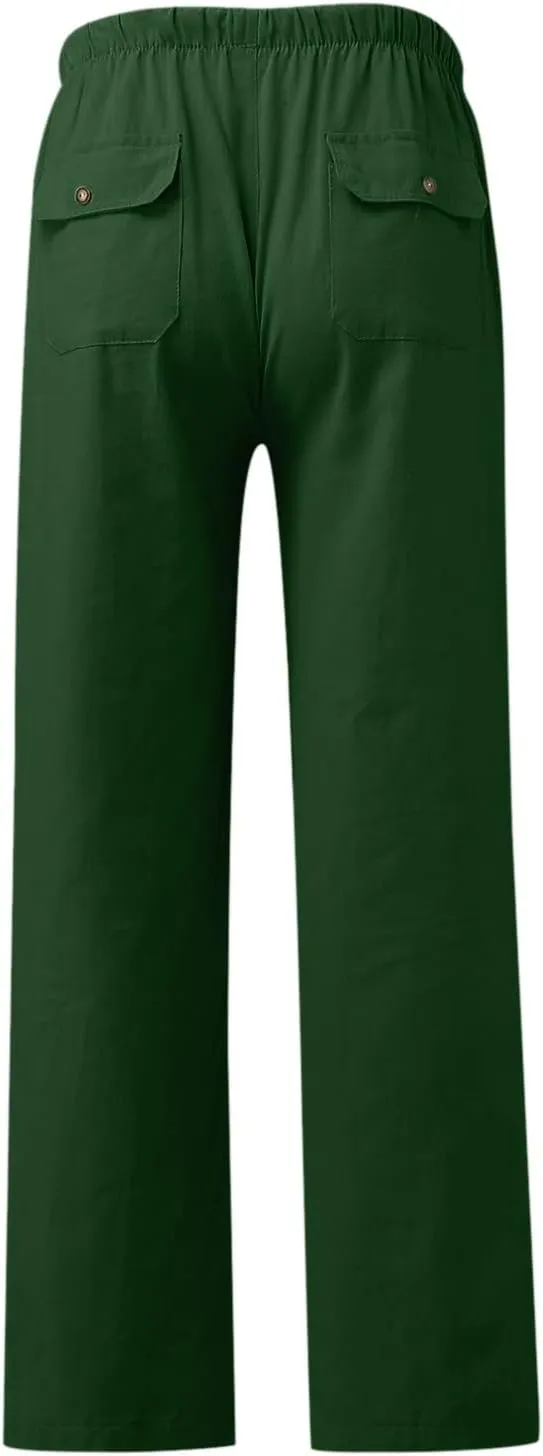 Dress Trousers for Men Mens Cargo Work Trouser Mens Cargo Trousers Cotton Slim Fit Chinos Men's Fleece Sweatpants